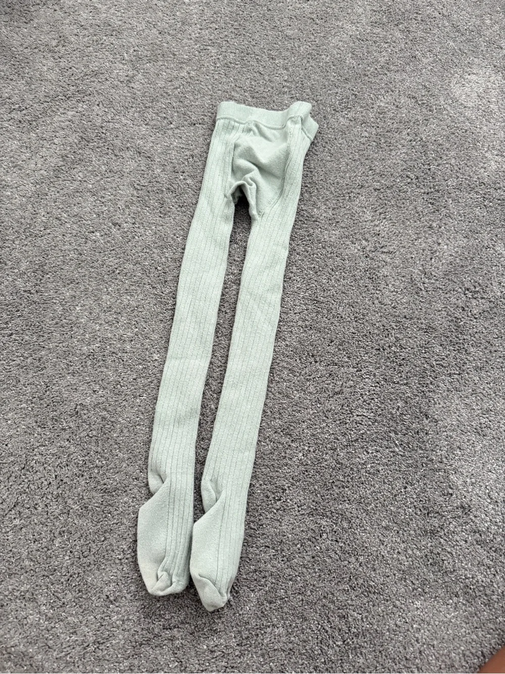 Rylee & Cru Sage Ribbed Tights Size 6-9